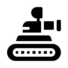 military tank glyph icon
