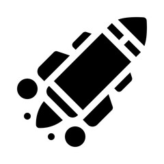 rocket launcher glyph icon