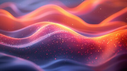 Obraz premium Abstract, vibrant waves with a tech background