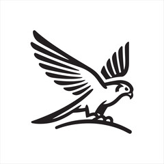 falcon bird silhouette vector logo design