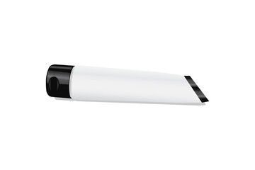 Simple empty tube vector illustration on a white background.