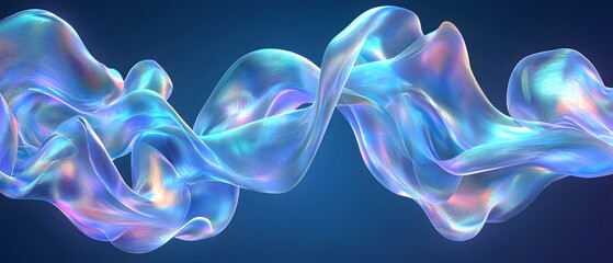 A blue and purple wave with a white stripe