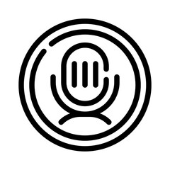 Minimalist Mic line icon