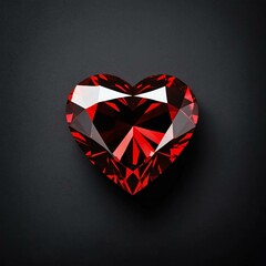 red heart on black