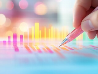 Analyzing Financial Data with Colorful Bar Charts – A Close-Up Visual Exploration