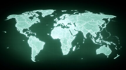 Obraz premium Global Network Map Digital World Connectivity Visualization