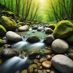 stream in the forest