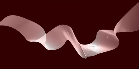 blend cloth wave movement in the air on vivid color 