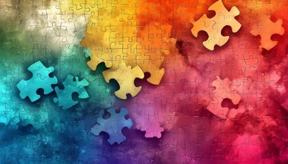 Colorful Puzzles Background 