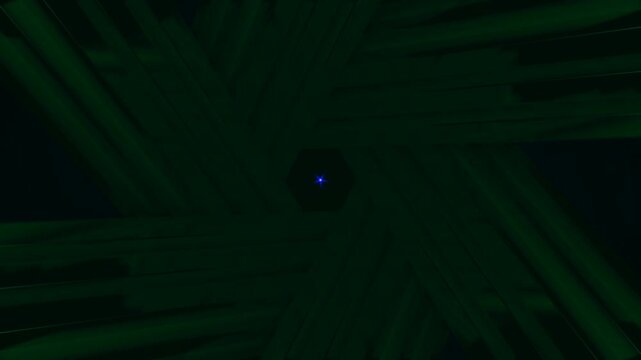 Rotating Neon Geometry With Pulsating Light Patterns And Motion