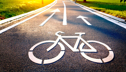 Obraz premium Fahrradweg 
