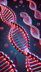 Spiral of DNA double helix or Collagen and Elastin with shiny light bokeh on beautiful background for science and beauty product concept.