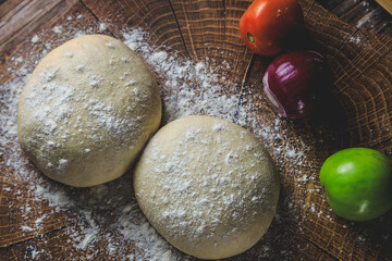 Pizza dough, pizza dough balls