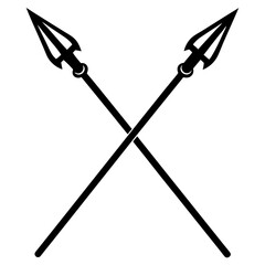 Polearms (Heavy iron, Weapons) silhouette vector icon illustration,iron weapons,weapon on white background.