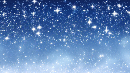 A misty blue gradient with sparkling particles creating a serene effect. Shadowed. Illustration