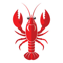 lobster vector silhouette on white background