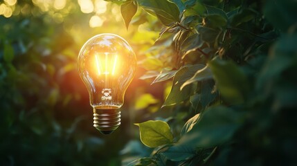 The Lightbulb Among Leaves