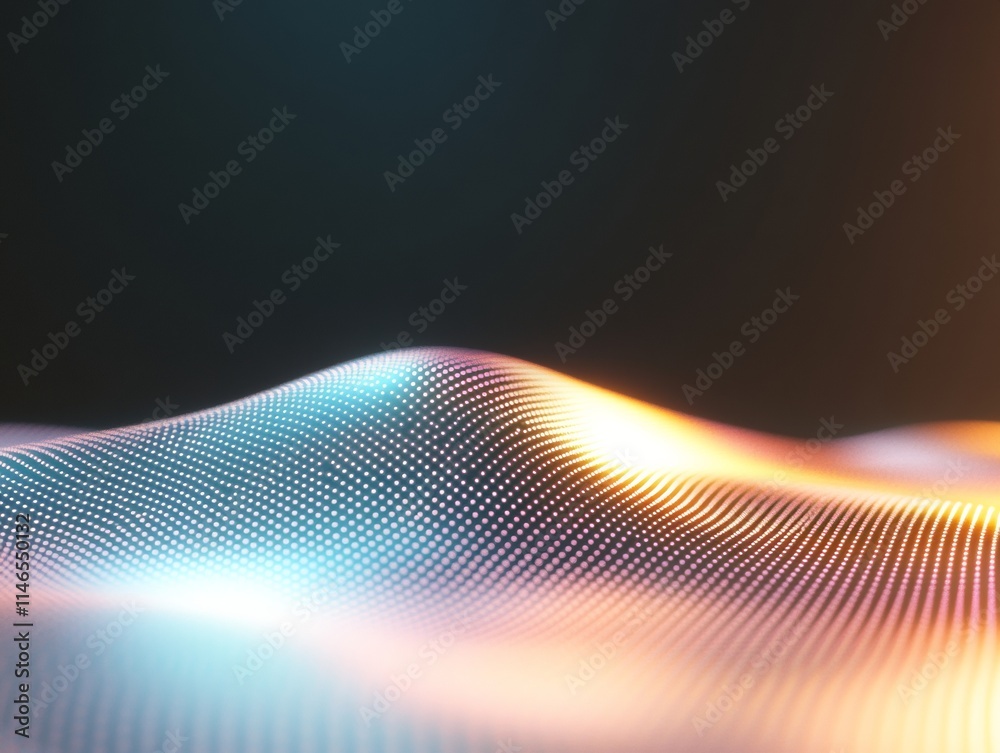 Leinwandbilder glow wave abstract minimalist grid of vibrant lines with subtle reflections