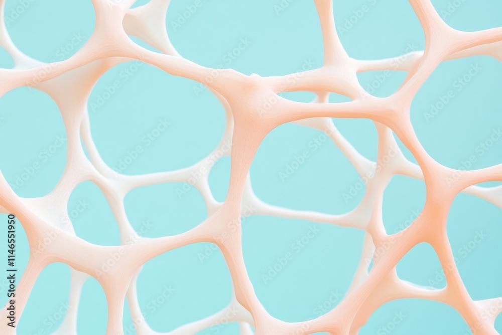 Leinwandbilder Abstract Pastel Network Soft Connectivity in Circular Patterns