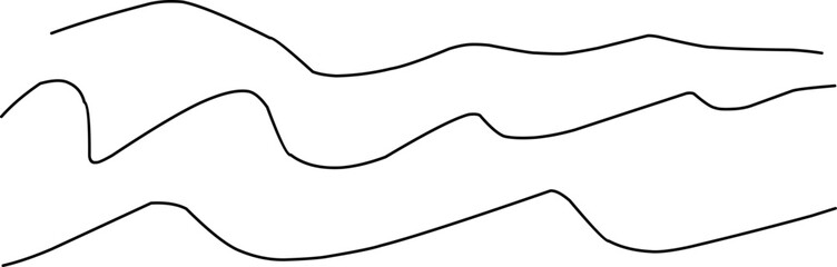 illustration of a black and angel. hand drawn wavy lines