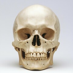 Obraz premium a human skull viewed from the front