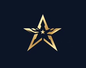 Obraz premium Modern Star Initial A Logo Design Element for Creative Agency and Branding Studios