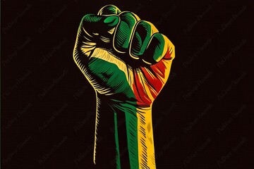 Black History Month background African American History Celebrated annual generative ai