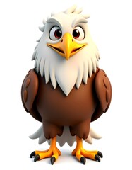 Naklejka premium 3D cartoon of eagle
