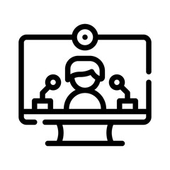 Webinar line icon