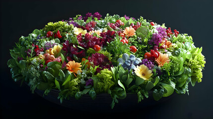 Vibrant Garden Salad Illustration