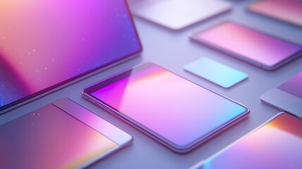 Modern devices in a digital workspace a graphic design studio