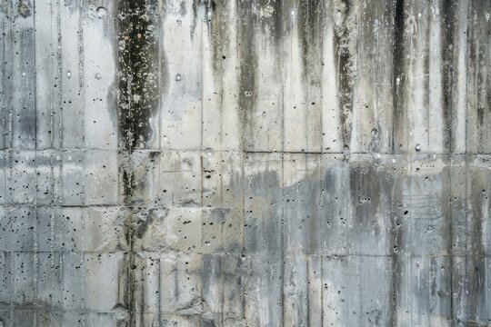  Photo of Old grey concrete bunker wall. Background texture for backdrops or mapping