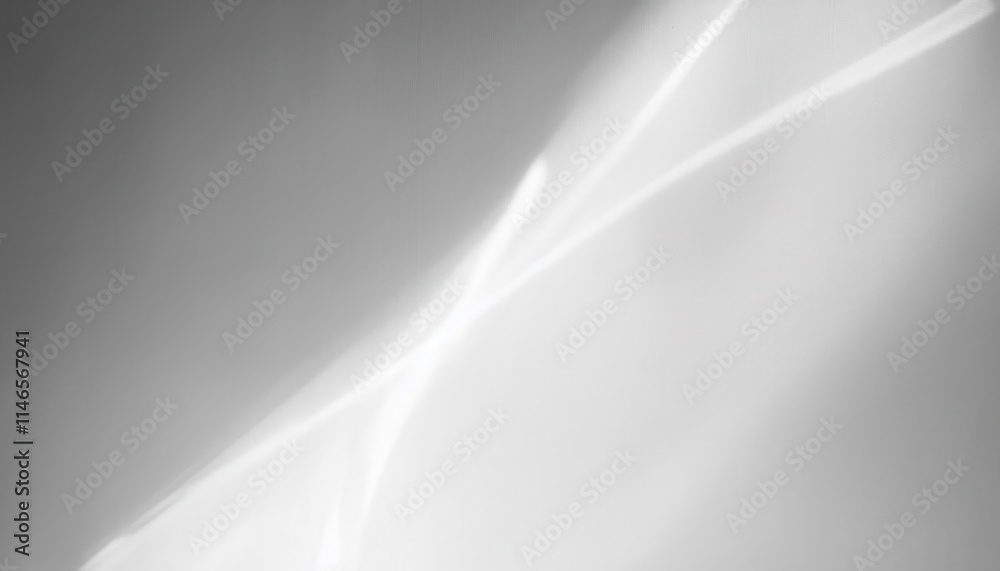 Aufkleber soft abstract white light reflection on smooth surface with gentle shadows. minimalistic aesthetic d