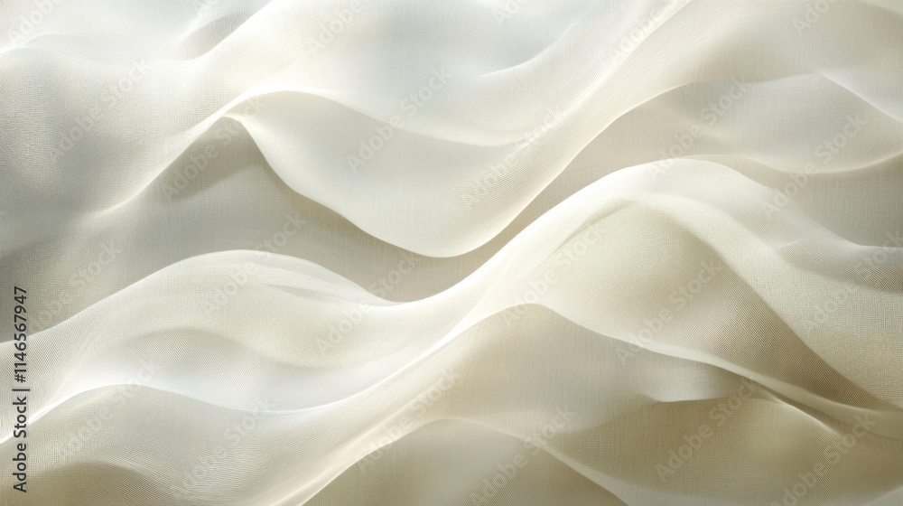 Aufkleber soft, flowing fabric texture with gentle waves in light colors.