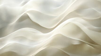 Obraz premium Soft, flowing fabric texture with gentle waves in light colors.