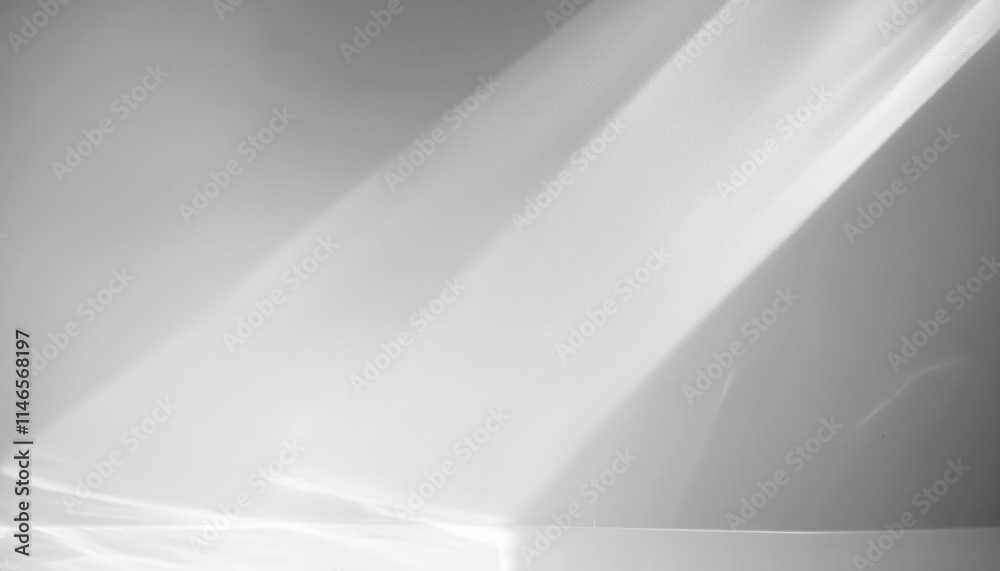 Poster soft abstract white light reflection on smooth surface with gentle shadows. minimalistic aesthetic d
