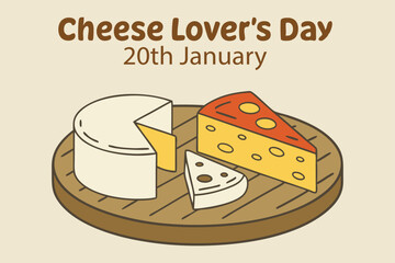 National Cheese Lover's Day. Different types of cheese stock images.
