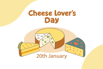 National Cheese Lover's Day. Different types of cheese stock images.