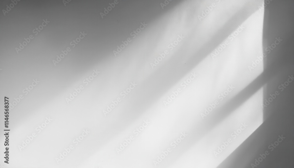 Fototapete Soft Abstract White Light Reflection on Smooth Surface with Gentle Shadows. Minimalistic Aesthetic Design for Backgrounds, Modern Art Concepts, or Elegant Branding Projects