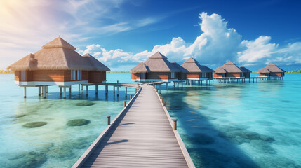 "Luxury Overwater Bungalows with Ocean View