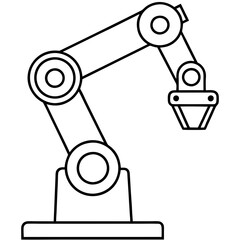 Robotic Arm Vector Icon Design