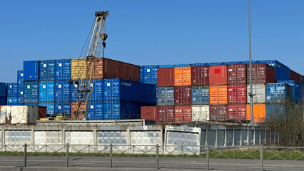 Fototapeta premium Logistics, commerce, and industrial organization.