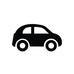 Black and White Car icon silhouette vector charming
