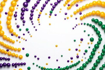 Obraz premium Colorful Beads in Vibrant Swirl Pattern