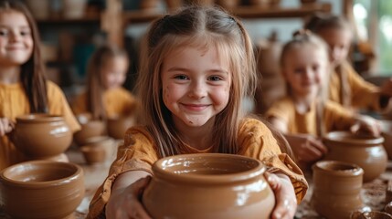 Discover the joy of pottery with a diverse group of all ages In this rustic workshop, fun exploration and teamwork lead to unique creations Experience the art of crafting with clay and sharing