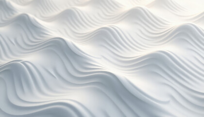 Obraz premium Wavy stripes and undulating patterns in white tones for minimalist design concept