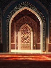 Obraz premium Islamic Poster design, realistic, HD, copy space 