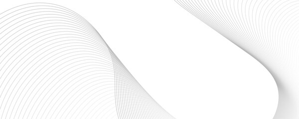Fototapeta premium Abstract gray wave dynamic curve lines on transparent background. Energy technology concept modern backdrop design for business, presentation, banner.