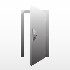Open Door vector illustration on white background.