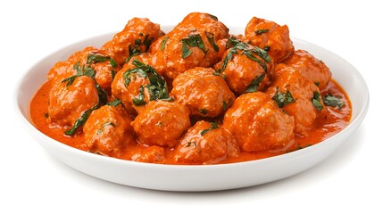 Delicious Spicy Meatballs in Creamy Red Sauce